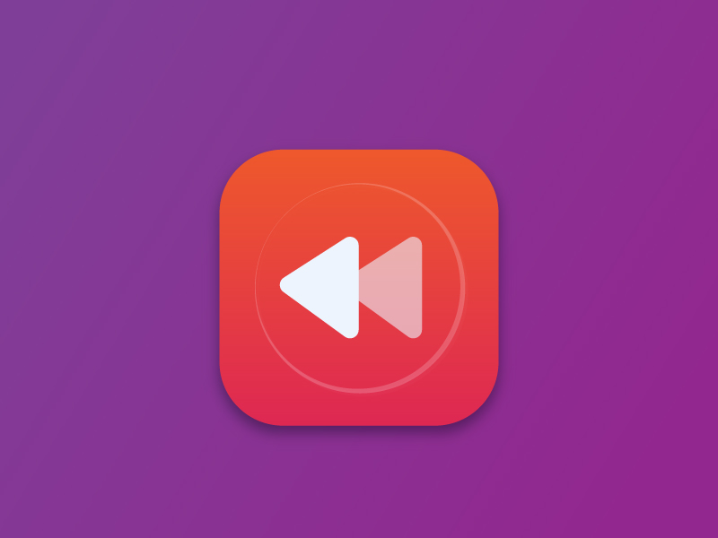 Reverse video app icon by Nilesh Solanki on Dribbble