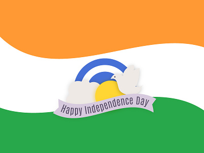 Happy Independence Day 15th august cloud day happy happy independence day illustration independence india peace pigeon sun