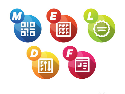 Office suite icon app icon art branding circle colorful design dribbble flat gradient icon icons icons design illustration letters line logo mark shadow ui ux