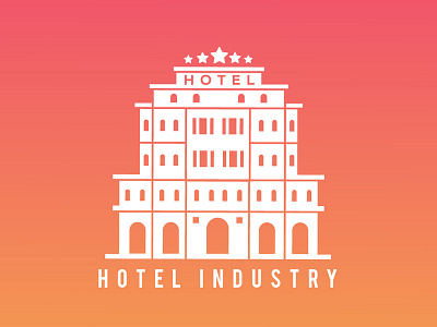 Hotel Industry app app icon art building colorful design dribbble flat gradient hotel icon icons illustration industry logo mark travel ui ux vector