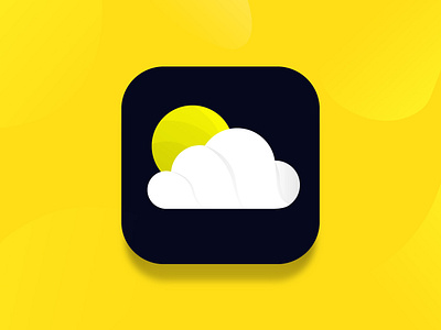 Weather APP ICON abstract app icon art branding cloud colorful design dribbble flat gradient icon icons illustration logo mark nature sun ui ux vector