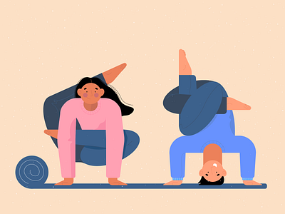 Yoga illustration art character design hobby illustration shot sport stretch stretching yoga
