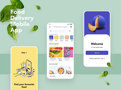 Food Delivery Mobile App app application delivery food app food delivery food delivery app mobile mobile app ui ux