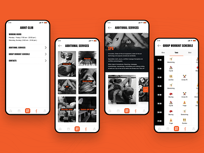 Fitness Club Mobile App about fitness app schedule service sport app sport club