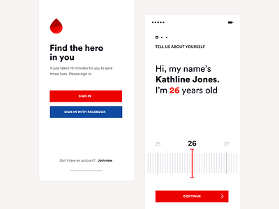 be the hero application brandnew donation language minimal natural onboarding signing white