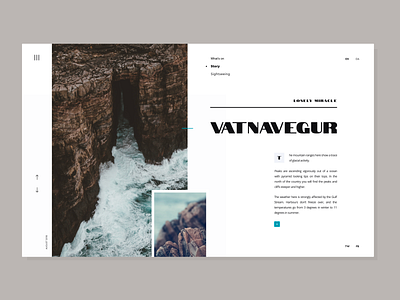 vatnavegur blog brandnew clean design hero landing layout minimal simple travel typography ui web white