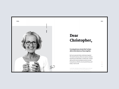 letter app brandnew clean design hero minimal simple typography ui web white