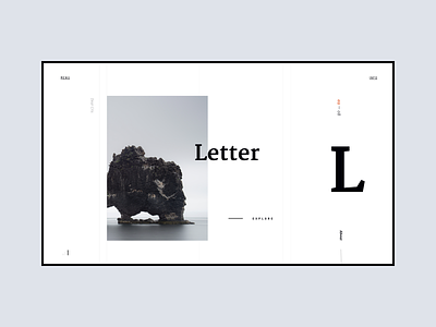 letter, part 2 app brandnew clean design hero minimal simple typography ui web white