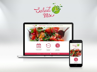 Identity Salad Mix design food fresh identity lettering logo