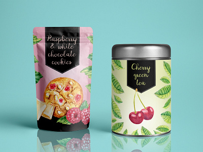 Tea and cookies packaging