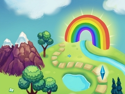 Mobile game background background illustration landscape mobilegame nature