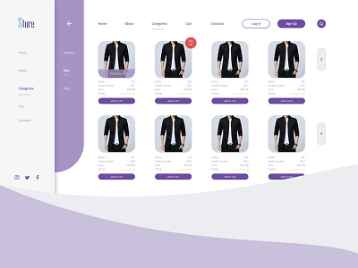 Store - Categories page