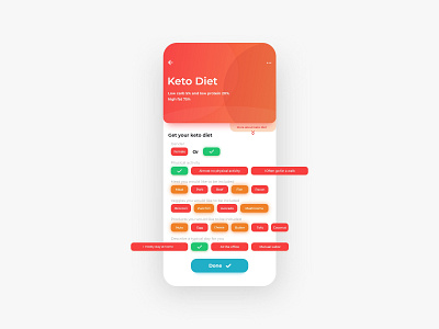 Diet App - keto app brand design icon illustration ios logo mobile ui ux