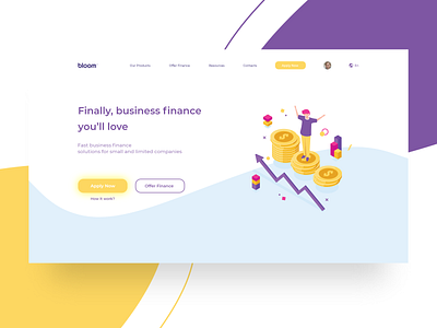 Finance landing page