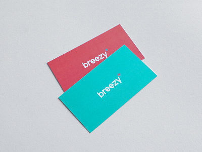 Breezy Business Cards breezy business cards clean design logo mark simple studio typography