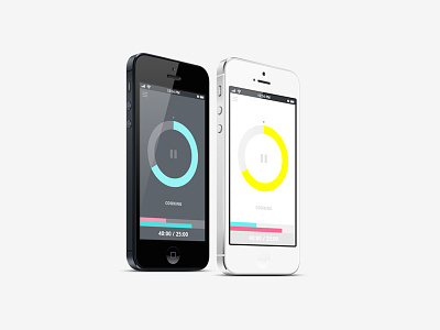 Ticker app application clean design home screen simple stylish ticker timer