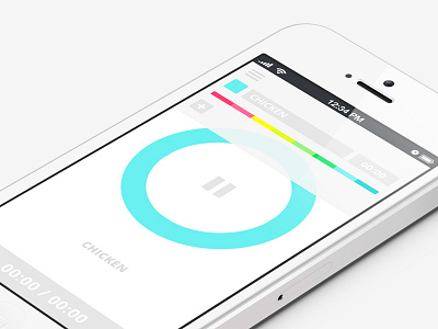 Ticker app application clean color design home menu screen simple stylish ticker timer