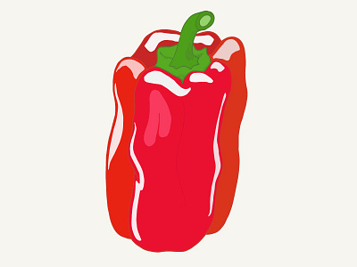 Bell Pepper - from 100 Days of Food Sketches 100 days of food sketches bell pepper food illustration the100dayproject