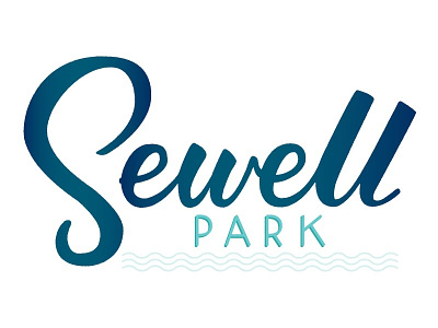 Sewell Park brush script lettering s san marcos script sewell park texas
