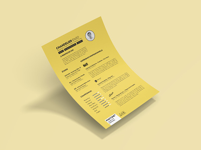 My Resume curriculum curriculum vitae design jaune minimal pantone pantone2021 print resume yellow