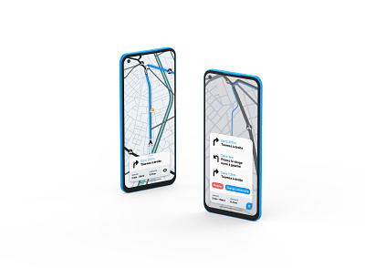 Dring App - Tease design french map minimal navigation ui ux