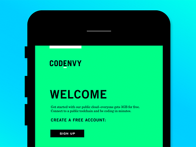 Codenvy Brand Identity Program brand browser code green logo mobile neon ui