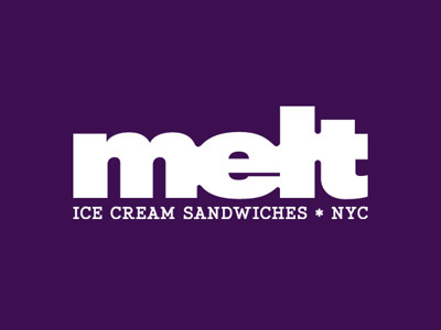 Melt Ice Cream Sandwiches cream ice logo melt typography
