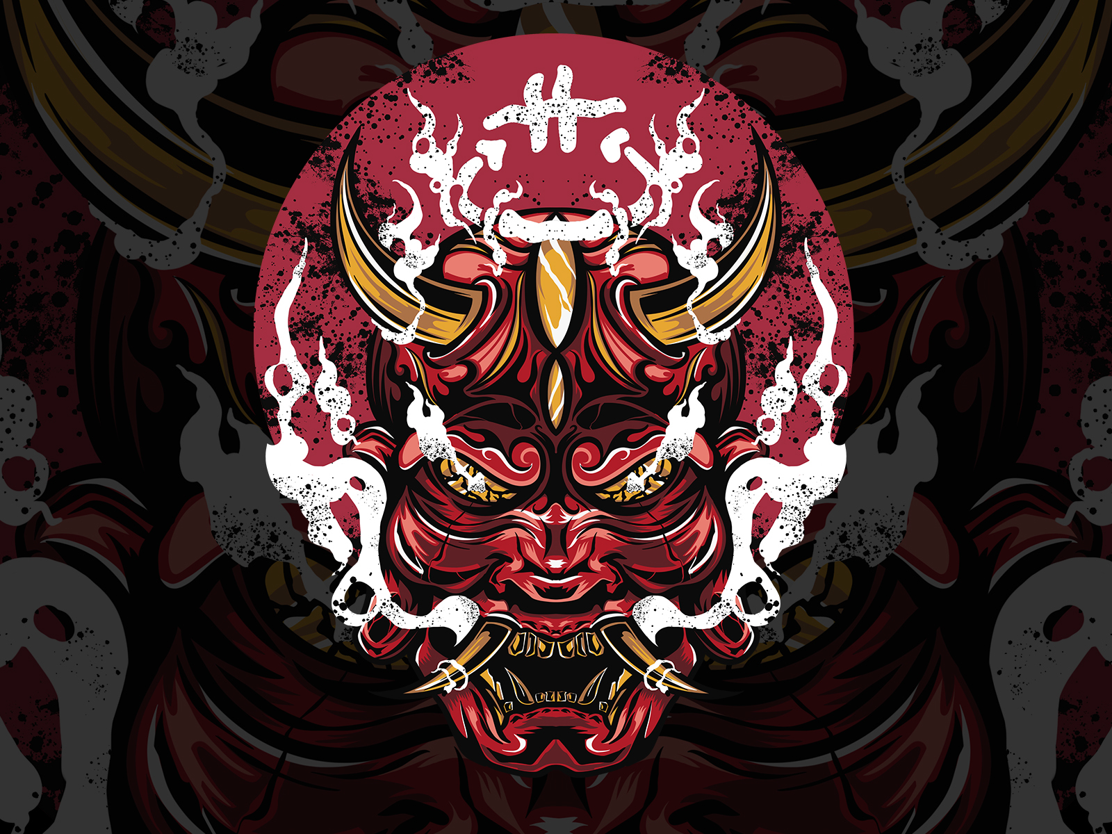 Japanese Demon Mask by Findani Wira Hadi Laksono on Dribbble