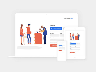 Responsive Sign Up page simple figma register minimal