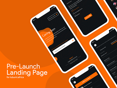 per-Launch Landing Page africa landing page marketplace mobile ui orange