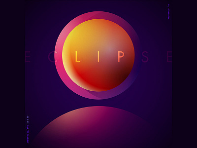 Eclipse - GradientDay01 challenge eclipse gradient graphic illustration illustrator lights vector