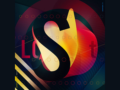 Lost - GradientDay04 abstract challenge gradient graphic illustration illustrator letters lights vector