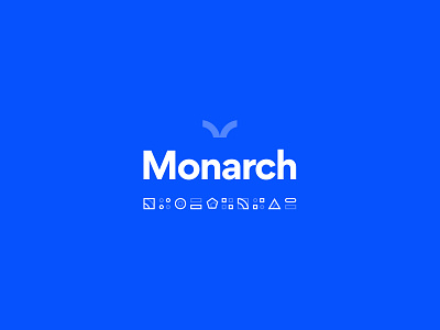 Project Monarch branding design icon identity logo mark minimal typography ui visual design
