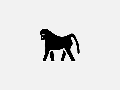 Baboon animal baboon graphicado icon logo logomark mark monkey sale startup template
