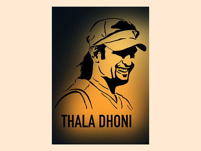 Thala Dhoni digital art adobe xd cricket dhoni digital art digital painting illustration psd ui uidesign