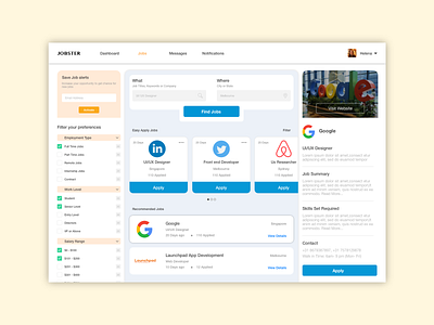 Job Search adobe xd android app design illustrator ios design job search psd sketchapp website design