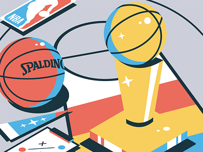Who's your favorite? ball basketball geometric hoop illustration isometric isometric art nba sports trophy