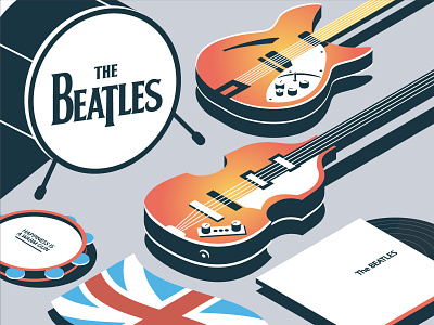 The Beatles. design geometric isometric design logo vector