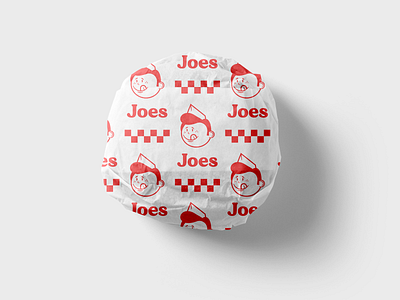 JOES BURGERS. branding burger illustration logo packaging