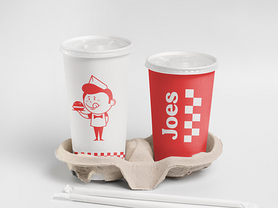 JOES BURGERS. branding burger illustration logo packaging restaurant