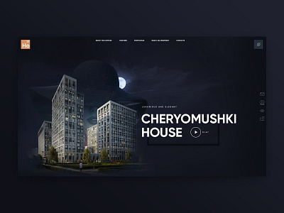 Main page Cheryomushki house arhitecture concept design main page ui ux web