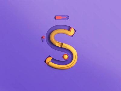S— Services, 3D letters 3d 3d animation 3d art 3d lettering 3d letters agency animation branding design element3d font illustration