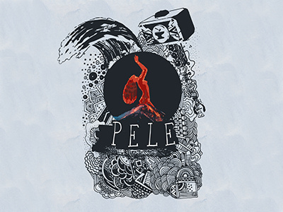 Pele branding design font graphic logo water