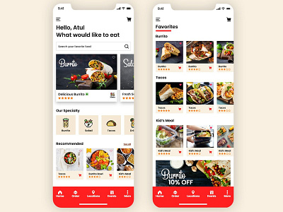 Restaurants App UI adobe interface design adobe xd food app ui ui design ux web ui