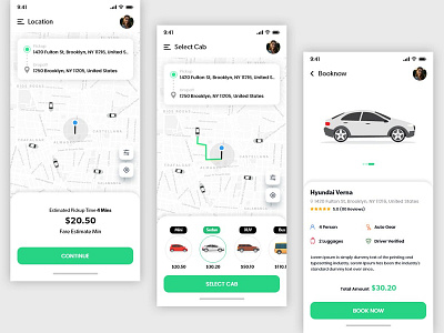 Car Rental App UI book car cab on rent cab rental car on rent car rental hire cab hire car mobile app ui ux