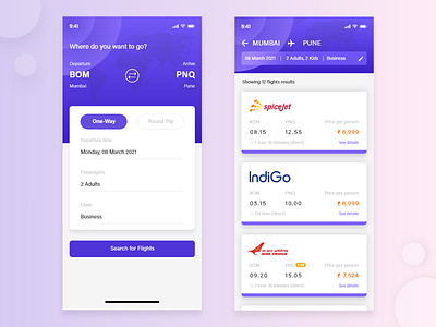 Flight Ticket Booking iOS App UI/UX Design Mockup adobe xd branding flight book flight ticket booking graphic design ios mobile app motion graphics photoshop ui user experience user interface ux xd