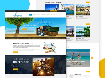 Web UI Design for Traveling Company designinguimobile illustrator mobileapp photoshop userinterface webdesign webui