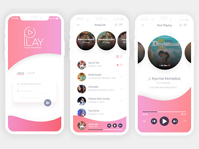 Music App Design Mockup