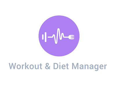 Workout and Diet Manager Logo Design branding creative work diet manager illustrator logo design mobile app logo photoshop workout manager