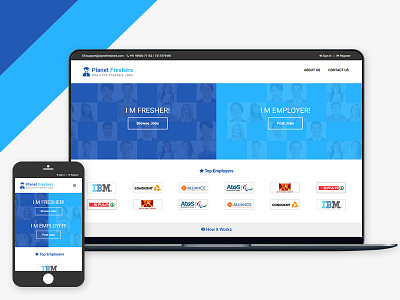 Web UI Design for Planet Freshers